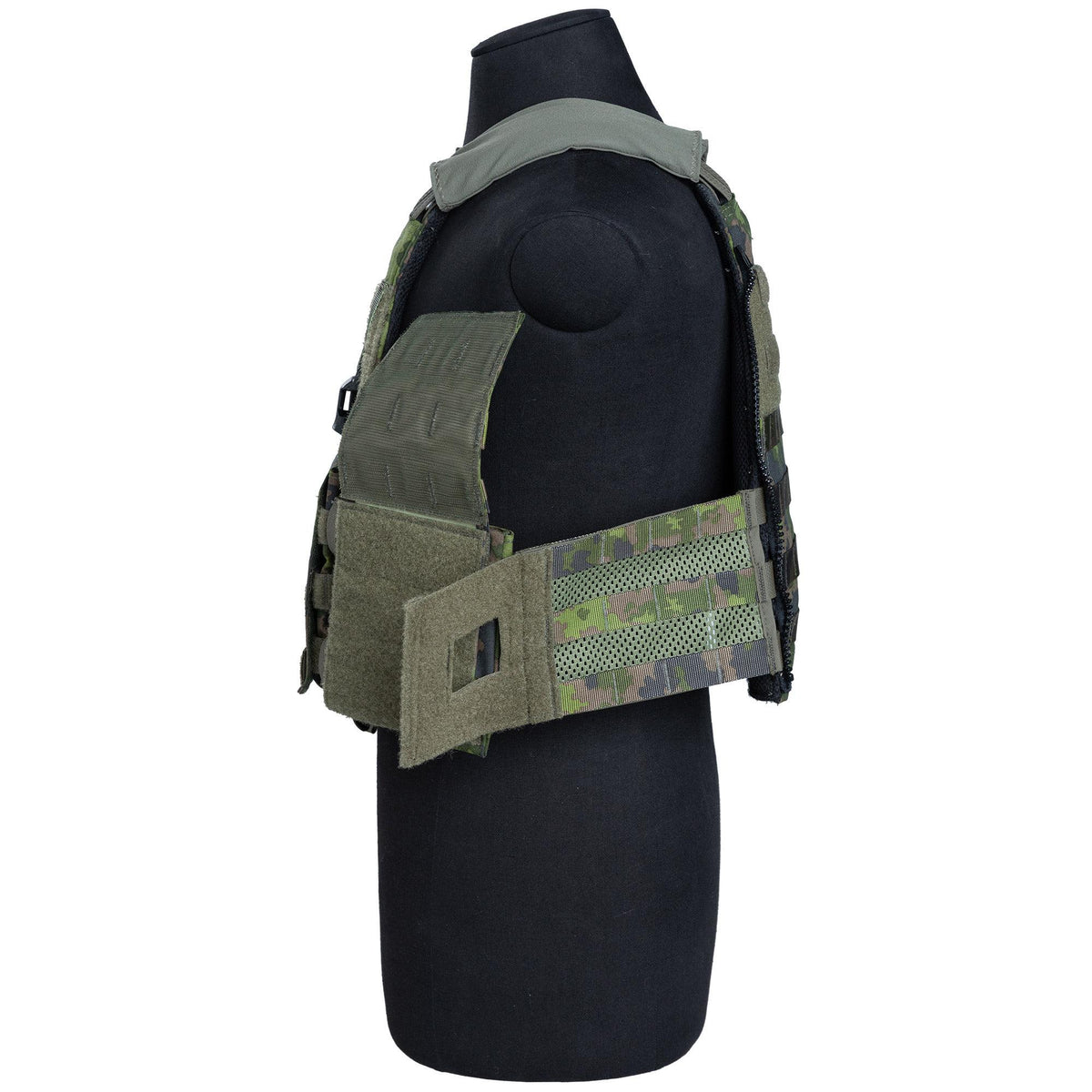 Quarter Flaps attach to the SCARAB LT plate carrier front plate bag sides with One-Wrap fingers. They have a front flap opening under which the shorter SCARAB cummerbund attaches (sold separately).
